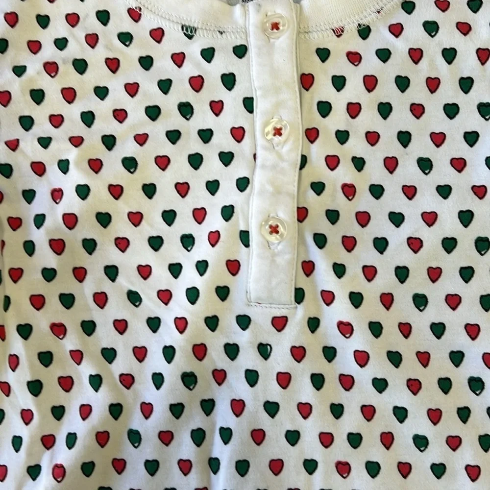 Roberta roller rabbit holiday heart pajama top